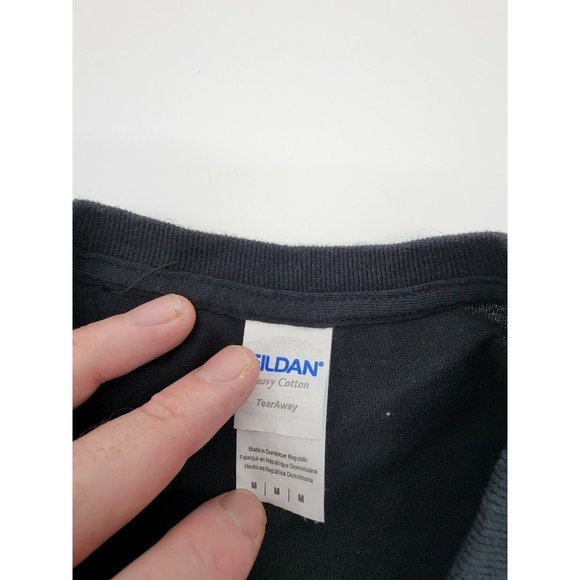 Harley Davidson T-Shirt Size MED Black/Pink Line FLAG  Mancuso Houston Texas - Picture 2 of 5